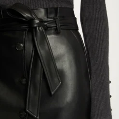 Jupe Droite Ceinturée Simili Cuir Noir Femme 9 Jupe Droite Ceinturée Simili Cuir Noir Femme -Morgandetoi Boutique jupe droite ceinturee simili cuir noir femme vue4 32536300949360100