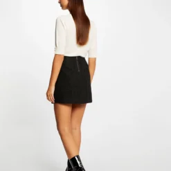 Jupe Droite Détails Vinyle Noir Femme 7 Jupe Droite Détails Vinyle Noir Femme -Morgandetoi Boutique jupe droite details vinyle noir femme vue5 32536300949390100