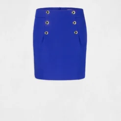 Jupe Droite Taille Haute Avec Boutons Bleu Electrique Femme 8 Jupe Droite Taille Haute Avec Boutons Bleu Electrique Femme -Morgandetoi Boutique jupe droite taille haute avec boutons bleu electrique femme vue3 32536300866030314