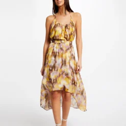 Jupe évasée Asymétrique Imprimé Abstrait Multico Femme