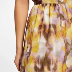 Jupe évasée Asymétrique Imprimé Abstrait Multico Femme -Morgandetoi Boutique jupe evasee asymetrique imprime abstrait multico femme vue4 32536300938140900