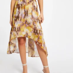 Jupe évasée Asymétrique Imprimé Abstrait Multico Femme -Morgandetoi Boutique jupe evasee asymetrique imprime abstrait multico femme vue5 32536300938140900