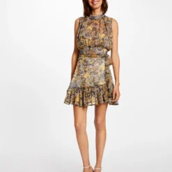 Jupe évasée Imprimé Végétal Multico Femme