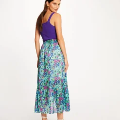 Morgandetoi Boutique -Morgandetoi Boutique jupe longue evasee imprime floral multico femme vue2 32536300952600900