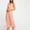 Jupe Longue Fluide Taille élastiquée Rose Moyen Femme
