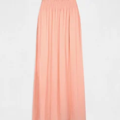 Jupe Longue Fluide Taille élastiquée Rose Moyen Femme -Morgandetoi Boutique jupe longue fluide taille elastiquee rose moyen femme vue3 32536300759720514