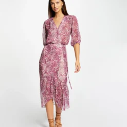 Jupe Midi Droite Imprimé Cachemire Multico Femme