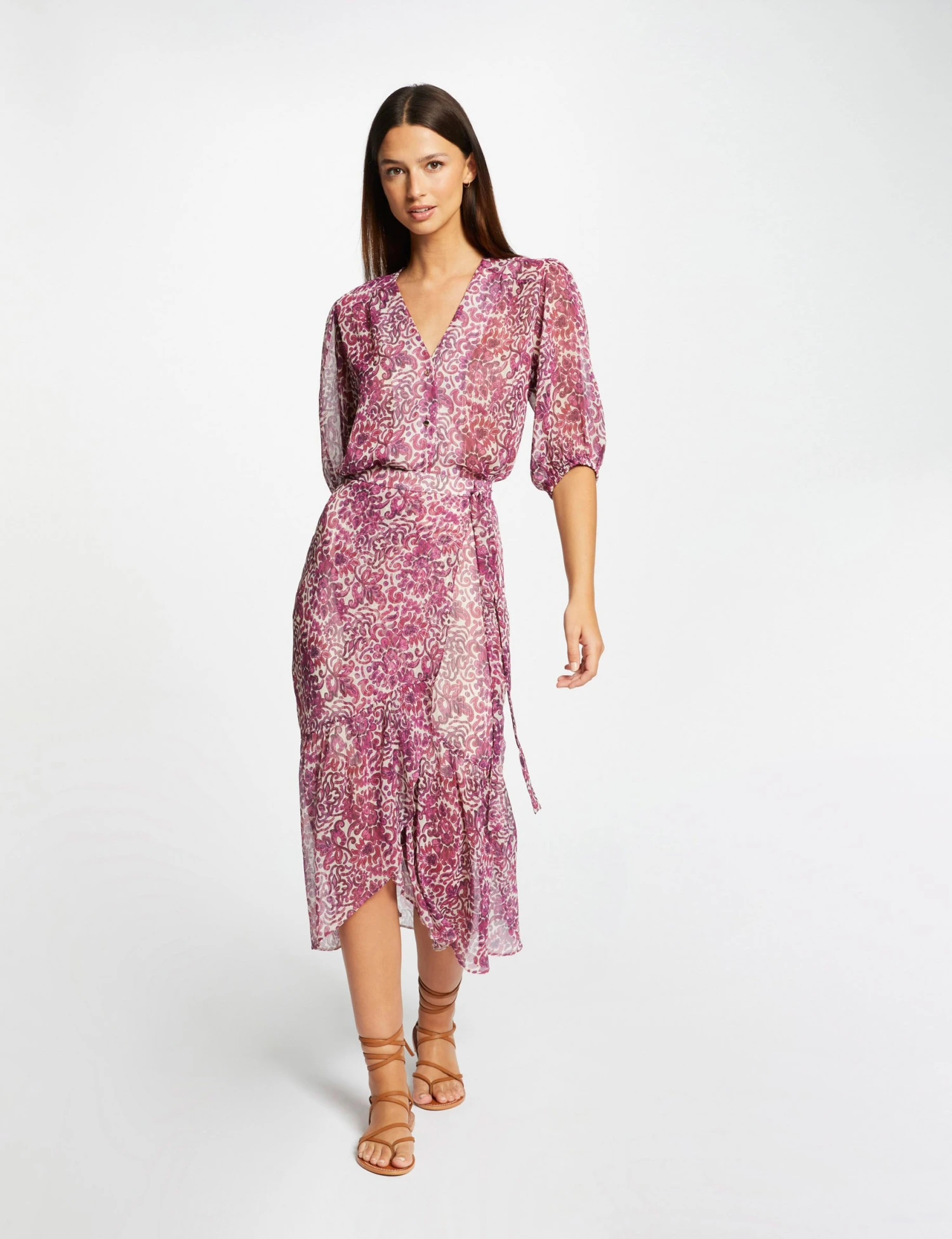 Jupe Midi Droite Imprimé Cachemire Multico Femme 1 Jupe Midi Droite Imprimé Cachemire Multico Femme