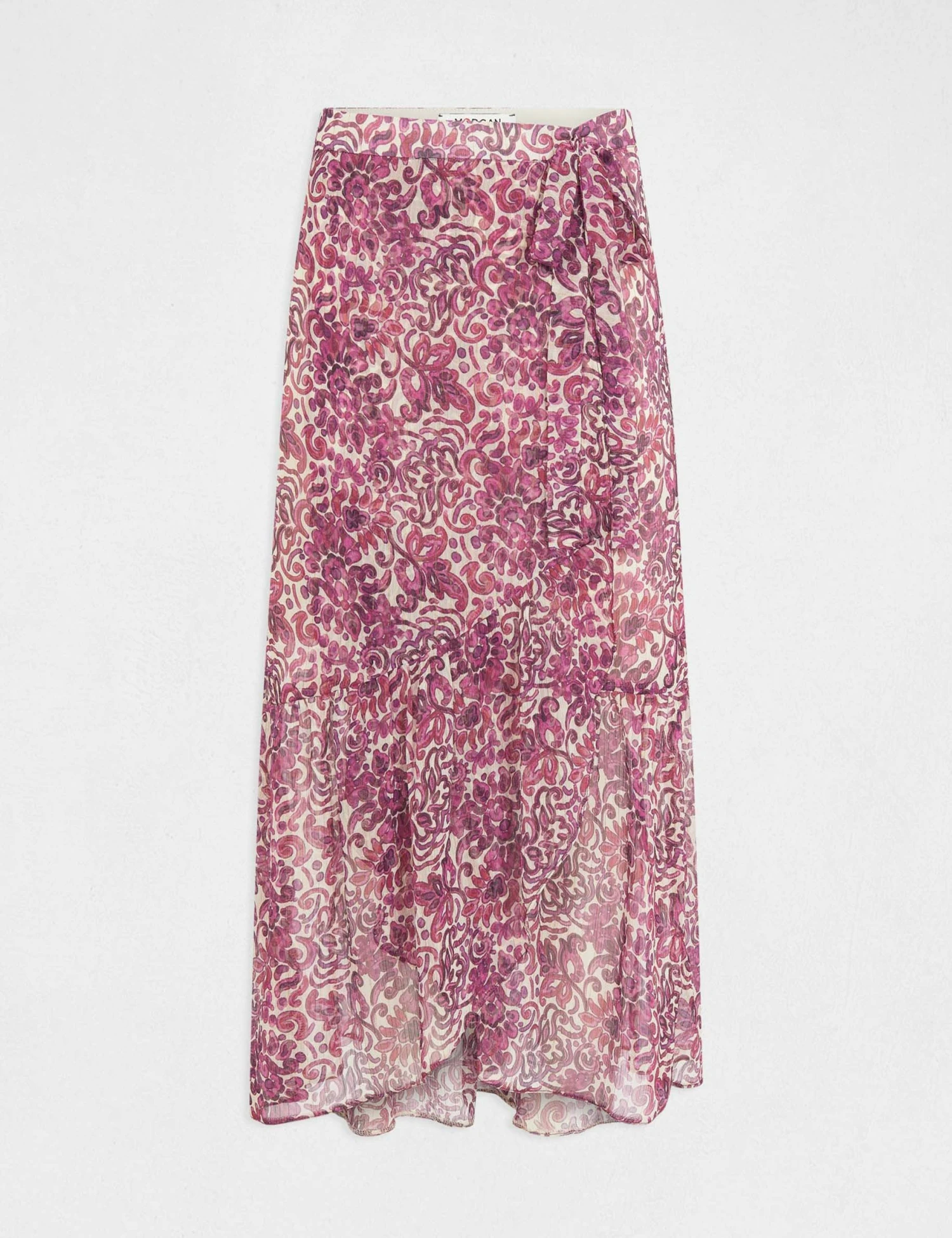 Jupe Midi Droite Imprimé Cachemire Multico Femme 4 Jupe Midi Droite Imprimé Cachemire Multico Femme – Image 4