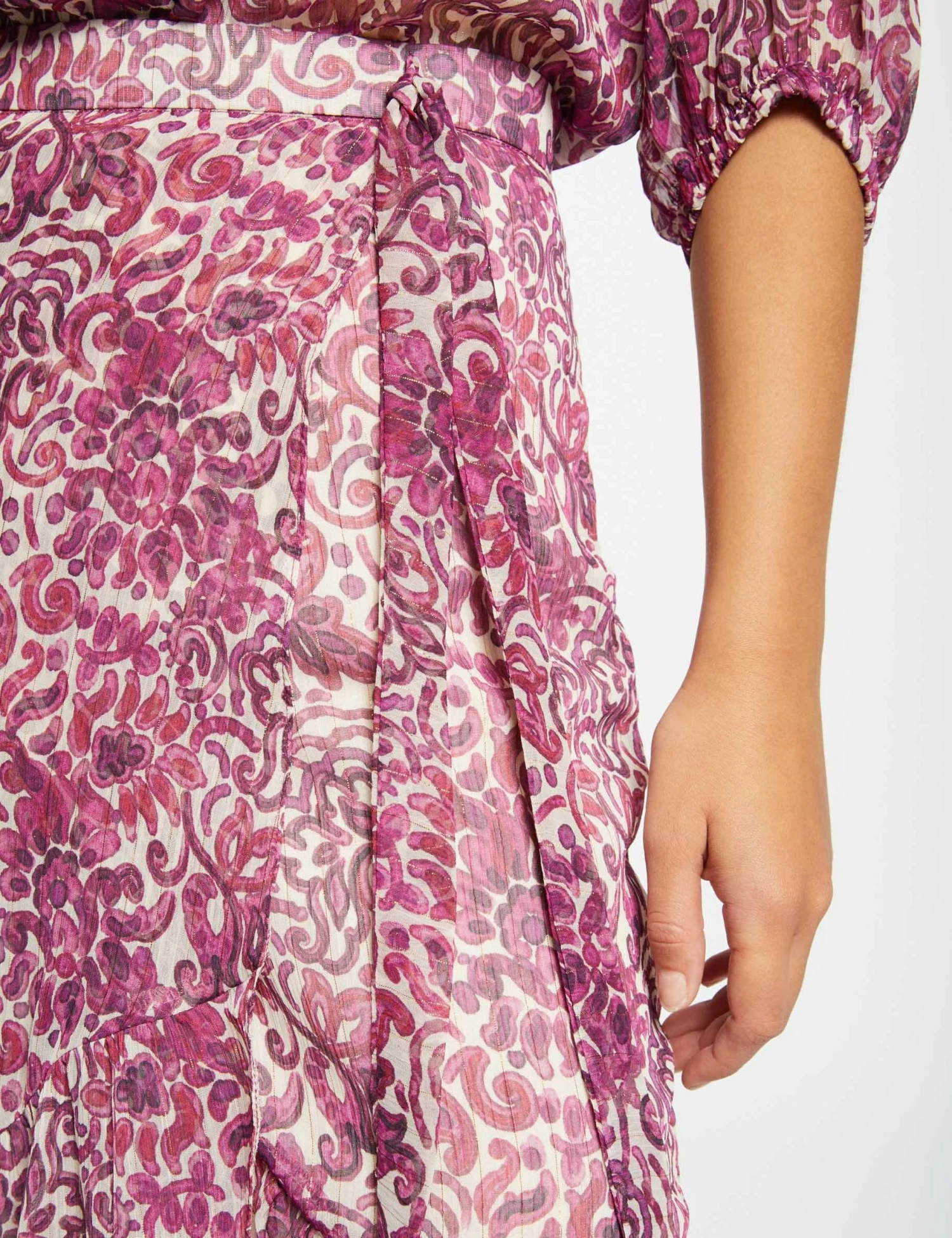 Jupe Midi Droite Imprimé Cachemire Multico Femme 5 Jupe Midi Droite Imprimé Cachemire Multico Femme – Image 5