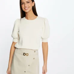 Jupe Portefeuille Avec Boutons Beige Femme -Morgandetoi Boutique jupe portefeuille avec boutons beige femme vue5 32536300929300202