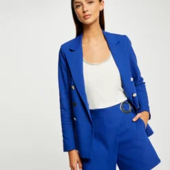 Jupe-short Droite Avec Boucle Bleu Electrique Femme -Morgandetoi Boutique jupe short droite avec boucle bleu electrique femme vue5 32536300941750314