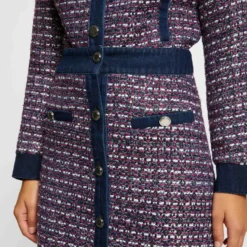 Jupe Trapèze Détails En Jean Multico Femme -Morgandetoi Boutique jupe trapeze details en jean multico femme vue4 32536300952470900