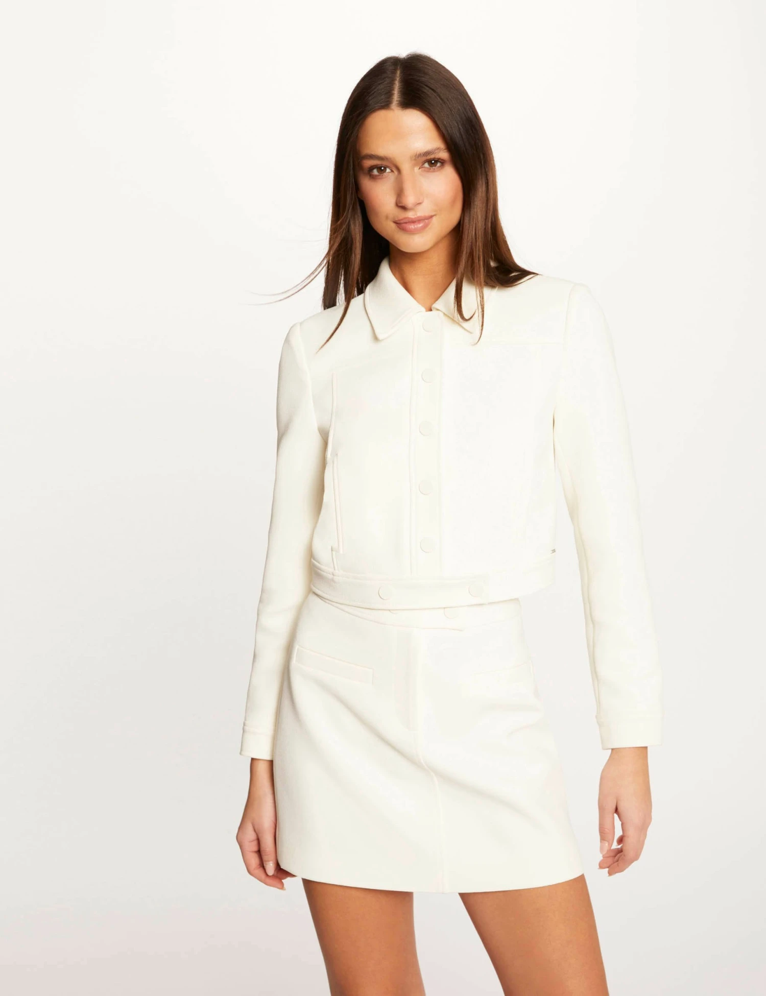 Jupe Trapèze Taille Haute Ecru Femme 4 Jupe Trapèze Taille Haute Ecru Femme – Image 4