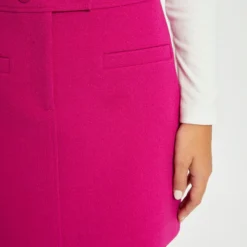 Jupe Trapèze Taille Haute Framboise Femme -Morgandetoi Boutique jupe trapeze taille haute framboise femme vue4 32536300929370502