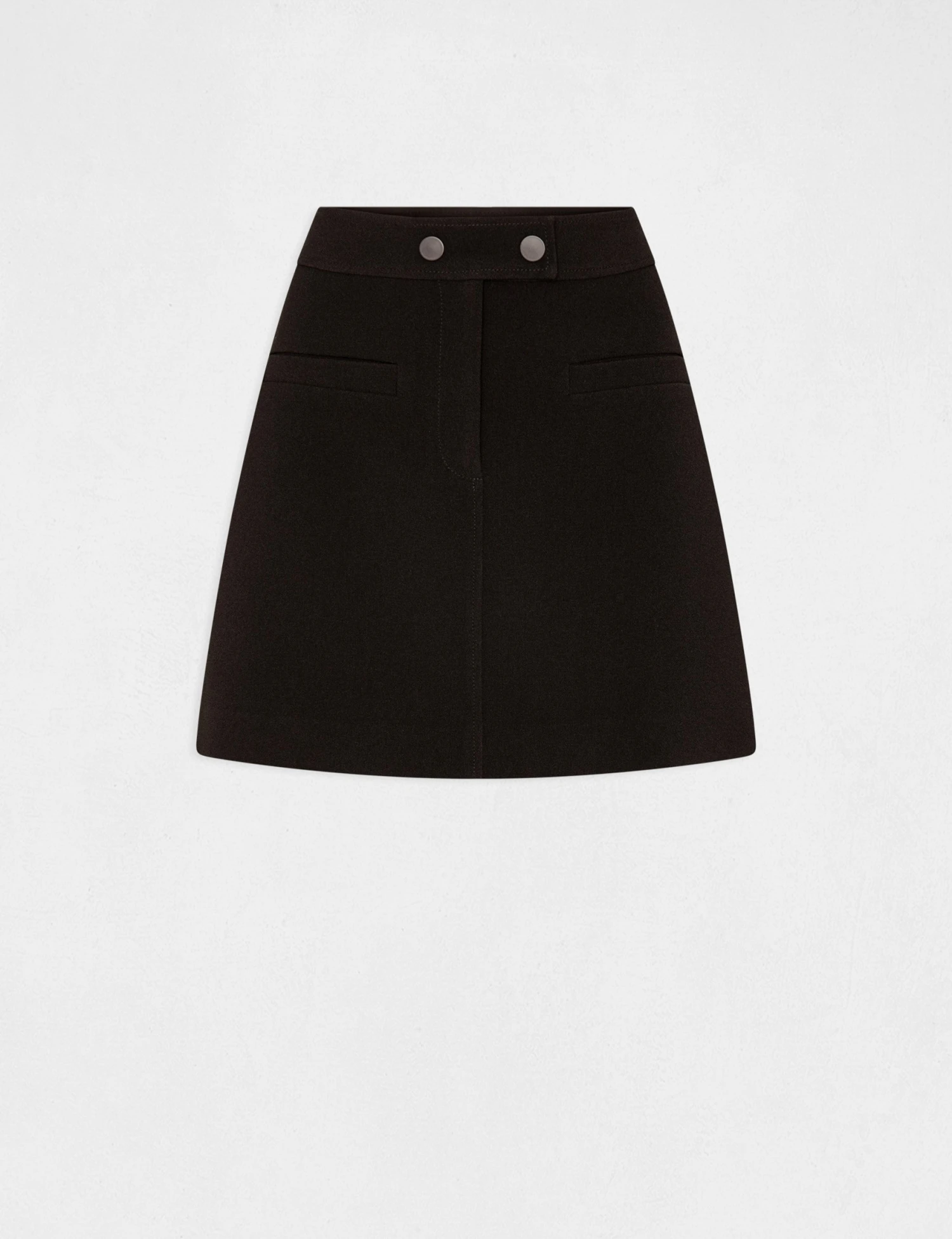 Jupe Trapèze Taille Haute Noir Femme 4 Jupe Trapèze Taille Haute Noir Femme – Image 4