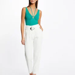 Pull Débardeur Avec Dos Nu Vert Moyen Femme -Morgandetoi Boutique pull debardeur avec dos nu vert moyen femme vue5 32536300931180608