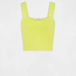 Pull Débardeur Bretelles Larges Anis Femme -Morgandetoi Boutique pull debardeur bretelles larges anis femme vue3 32536300932570604