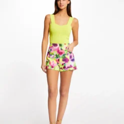 Pull Débardeur Bretelles Larges Anis Femme -Morgandetoi Boutique pull debardeur bretelles larges anis femme vue5 32536300932570604