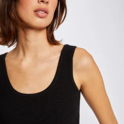 Pull Débardeur Crop Top Noir Femme -Morgandetoi Boutique pull debardeur crop top noir femme vue4 32536300886010100