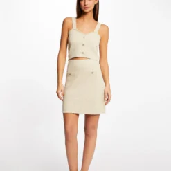 Pull Débardeur Fils Métallisés Ecru Femme -Morgandetoi Boutique pull debardeur fils metallises ecru femme vue5 32536300932410201