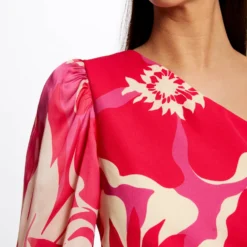 Robe Ajustée Asymétrique Imprimé Floral Multico Femme 9 Robe Ajustée Asymétrique Imprimé Floral Multico Femme -Morgandetoi Boutique robe ajustee asymetrique imprime floral multico femme vue4 32536300931730900