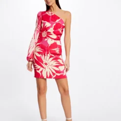 Robe Ajustée Asymétrique Imprimé Floral Multico Femme 7 Robe Ajustée Asymétrique Imprimé Floral Multico Femme -Morgandetoi Boutique robe ajustee asymetrique imprime floral multico femme vue5 32536300931730900