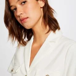 Robe Ajustée Avec Manches Courtes Ecru Femme 8 Robe Ajustée Avec Manches Courtes Ecru Femme -Morgandetoi Boutique robe ajustee avec manches courtes ecru femme vue6 32536300901870201