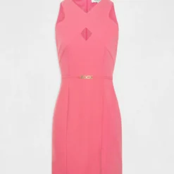 Robe Ajustée Avec Ouverture Et Fente Rose Femme 8 Robe Ajustée Avec Ouverture Et Fente Rose Femme -Morgandetoi Boutique robe ajustee avec ouverture et fente rose femme vue3 32536300938720503