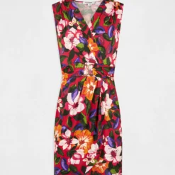 Robe Ajustée Drapée Imprimé Floral Multico Femme -Morgandetoi Boutique robe ajustee drapee imprime floral multico femme vue3 32536300945660900