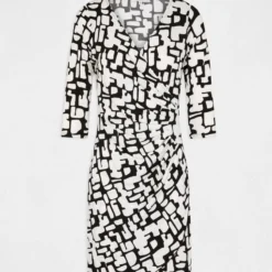 Robe Ajustée Drapée Imprimée Ecru Femme 10 Robe Ajustée Drapée Imprimée Ecru Femme -Morgandetoi Boutique robe ajustee drapee imprimee ecru femme vue3 32536300923560201