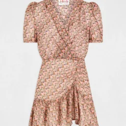 Robe Ajustée Imprimé Végétal Multico Femme -Morgandetoi Boutique robe ajustee imprime vegetal multico femme vue3 32536300904380900