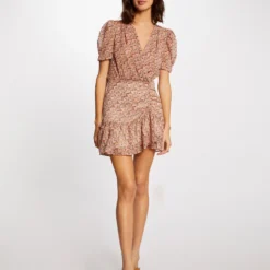 Robe Ajustée Imprimé Végétal Multico Femme -Morgandetoi Boutique robe ajustee imprime vegetal multico femme vue5 32536300904380900