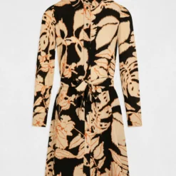 Robe Chemise Droite Imprimé Végétal Multico Femme -Morgandetoi Boutique robe chemise droite imprime vegetal multico femme vue3 32536300955290900
