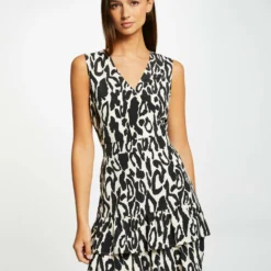Robe Cintrée à Volants Imprimé Animalier Multico Femme -Morgandetoi Boutique robe cintree a volants imprime animalier multico femme vue5 32536300942880900