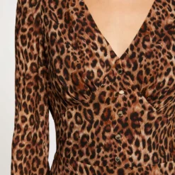 Robe Cintrée Imprimé Léopard Multico Femme 7 Robe Cintrée Imprimé Léopard Multico Femme -Morgandetoi Boutique robe cintree imprime leopard multico femme vue6 32536300950470900
