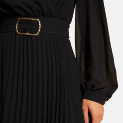 Robe Droite Fluide Avec Bas Plissé Marine Femme 8 Robe Droite Fluide Avec Bas Plissé Marine Femme -Morgandetoi Boutique robe droite fluide avec bas plisse marine femme vue6 32536300931740301