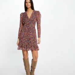 Robe Droite Fluide Imprimé Floral Multico Femme 8 Robe Droite Fluide Imprimé Floral Multico Femme -Morgandetoi Boutique robe droite fluide imprime floral multico femme vue5 32536300947240900