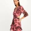 Robe Droite Imprimé Floral Multico Femme