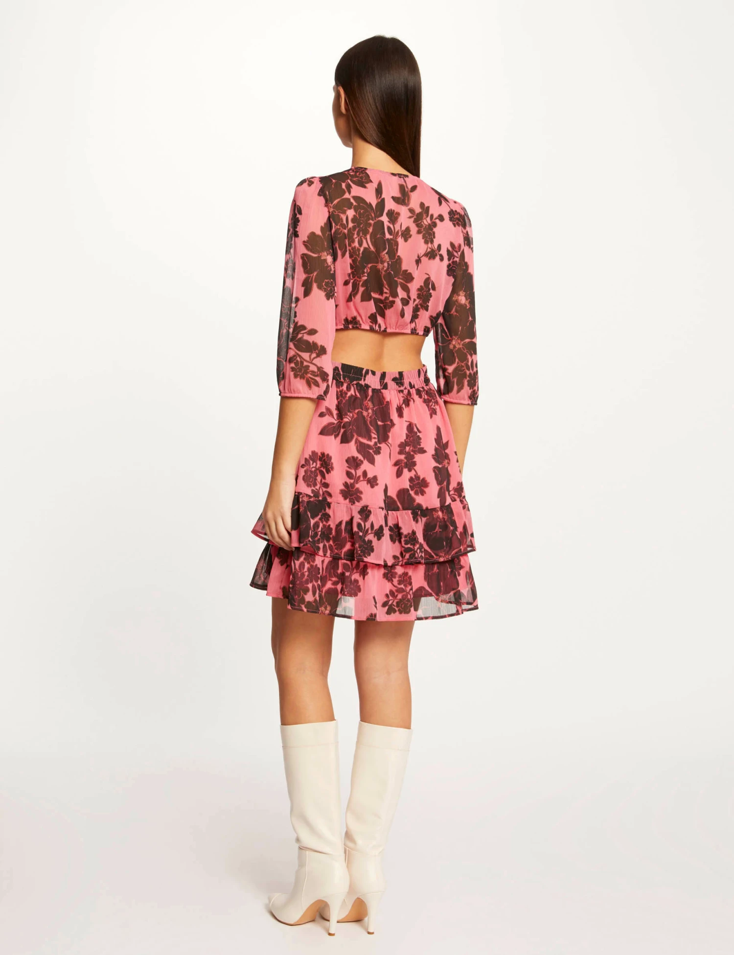 Robe Droite Imprimé Floral Multico Femme 2 Robe Droite Imprimé Floral Multico Femme – Image 2