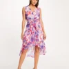 Robe Droite Sans Manches Imprimé Floral Multico Femme