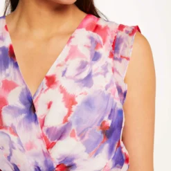 Robe Droite Sans Manches Imprimé Floral Multico Femme 9 Robe Droite Sans Manches Imprimé Floral Multico Femme -Morgandetoi Boutique robe droite sans manches imprime floral multico femme vue4 32536300951390900