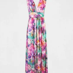 Robe Longue Cintrée Imprimé Floral Multico Femme -Morgandetoi Boutique robe longue cintree imprime floral multico femme vue3 32536300939070900