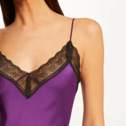 Robe Longue Droite Avec Dentelle Violet Femme -Morgandetoi Boutique robe longue droite avec dentelle violet femme vue6 32536300941370310