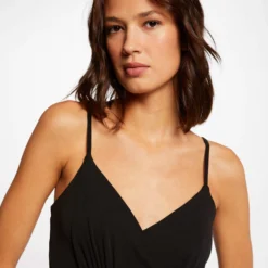 Robe Longue Droite Avec Détail Boucle Noir Femme -Morgandetoi Boutique robe longue droite avec detail boucle noir femme vue6 32536300898090100