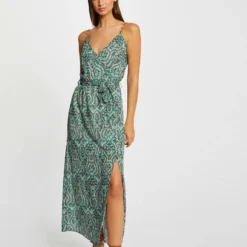 Robe Longue Droite Imprimé Cachemire Multico Femme