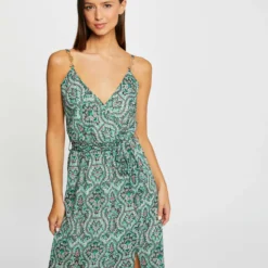 Robe Longue Droite Imprimé Cachemire Multico Femme -Morgandetoi Boutique robe longue droite imprime cachemire multico femme vue5 32536300958790900