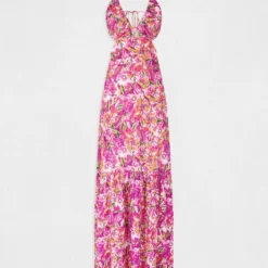 Robe Longue Droite Imprimé Floral Multico Femme 10 Robe Longue Droite Imprimé Floral Multico Femme -Morgandetoi Boutique robe longue droite imprime floral multico femme vue3 32536300947250900