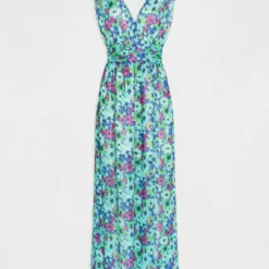 Robe Longue Droite Imprimé Floral Multico Femme -Morgandetoi Boutique robe longue droite imprime floral multico femme vue3 32536300951370900