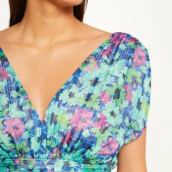 Robe Longue Droite Imprimé Floral Multico Femme -Morgandetoi Boutique robe longue droite imprime floral multico femme vue6 32536300951370900